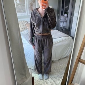 Skims Velour Track Pant and Jacket